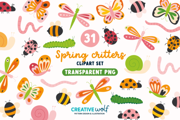 Adorable Spring Critters Clipart Set