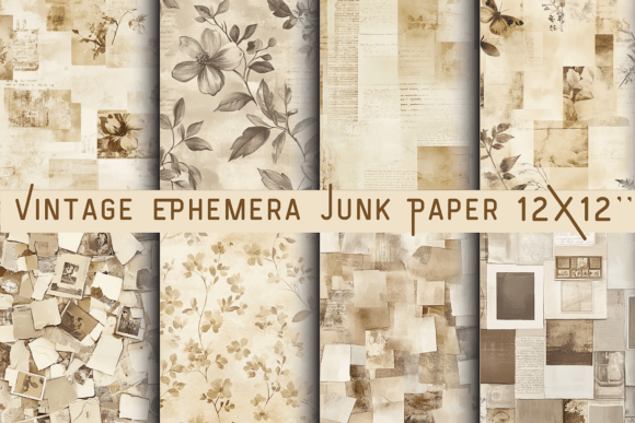 Authentic Vintage Ephemera Junk Paper for Digital Craft