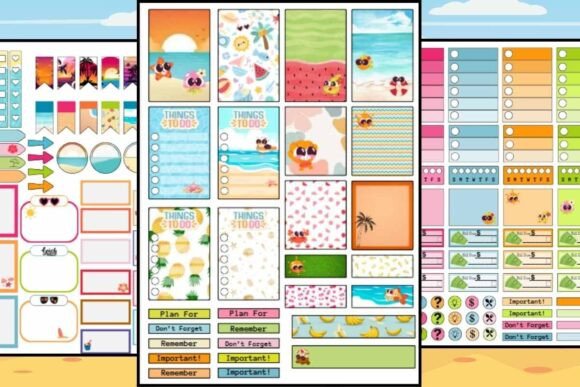 Bring the Coast to Your Planner: Summer Beach Stickers