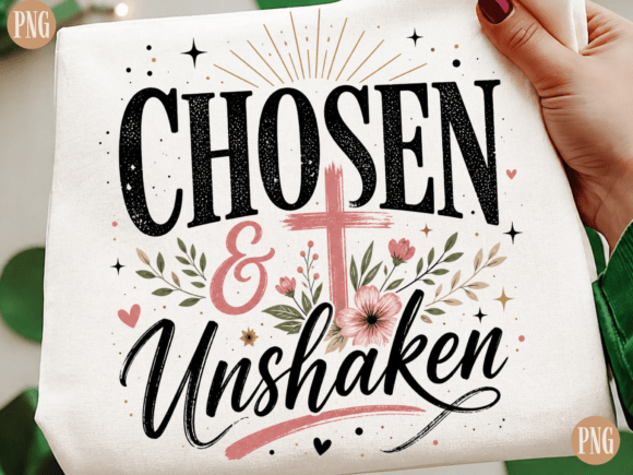 Chosen & Unshaken PNG: Faith-Driven Design Assets
