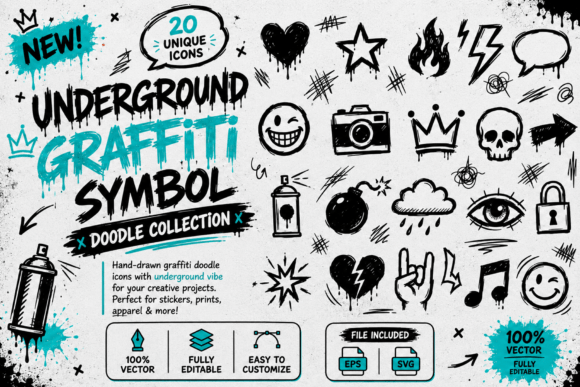 Unleashing Urban Edge: The Power of Underground Graffiti Symbol Doodle