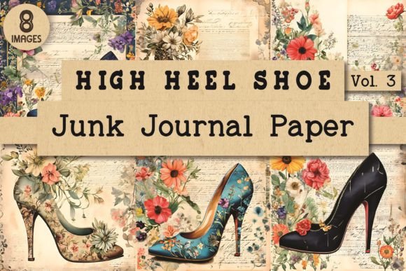 Unlocking Vintage Charm with High Heel Junk Journal Paper Vol. 3