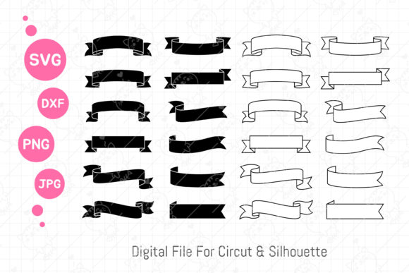 Unwrap Creativity with Ribbon Banner Frame Template SVG