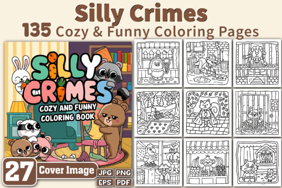 Why Silly Crimes Cozy & Funny Coloring Pages Are a Creative Asset